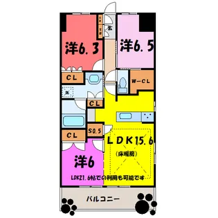 BRANCHERA高崎~ブランシエラ高崎~【6階】の間取り