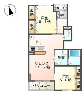 レラツィオーネ【1階】の間取り