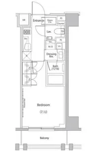 ザ・パークハビオ文京江戸川橋【9階】の間取り