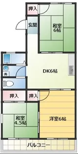 リバーサイドコーポ【1階】の間取り