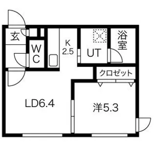 キャナルウエスト小樽【2階】の間取り