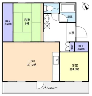 高津団地5街区20棟【4階】の間取り