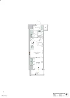 ワンルーフレジデンス中野【8階】の間取り