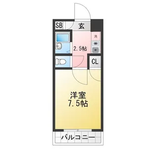 ベルシティー【5階】の間取り