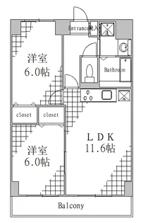 リバティーズSAGA.II【7階】の間取り