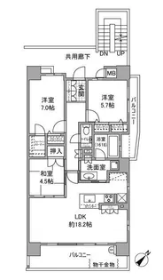 レジェ南草津【14階】の間取り
