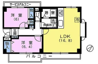 カーサ デ ローブル【2階】の間取り