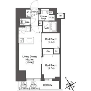 BluRock後楽園【7階】の間取り