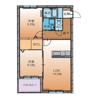 メルヴェール【1階】の間取り