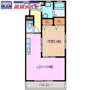 カムズエイト【2階】の間取り