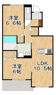 ユアメゾン益野B【1階】の間取り
