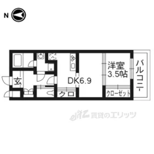 アーバネックス東山三条【4階】の間取り