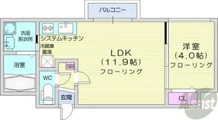 Verde Maruyama【1階】の間取り