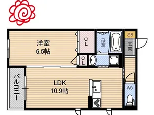 シャーメゾン森河内西【3階】の間取り