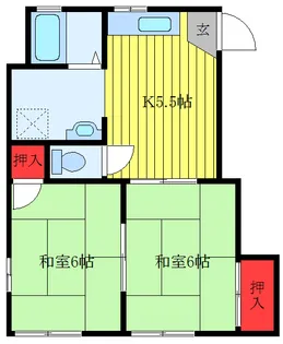 ペアコーポ【1階】の間取り