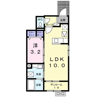 グランフィールズ 花園【1階】の間取り