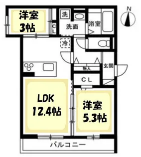 Noble raffiner 元町【2階】の間取り