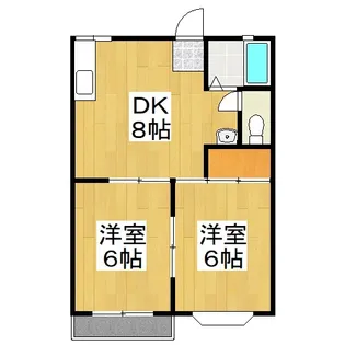 メゾンカルム【2階】の間取り