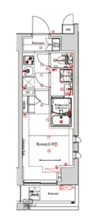 ガリシア武蔵小山【2階】の間取り