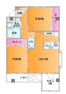 カリオン【3階】の間取り