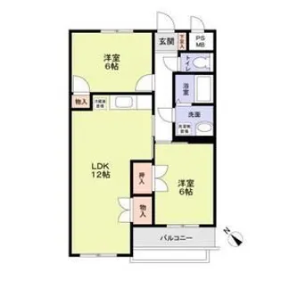 ハイツ豊泉【4階】の間取り