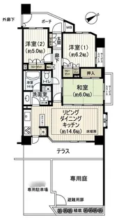 クレアシティ西船橋II【1階】の間取り
