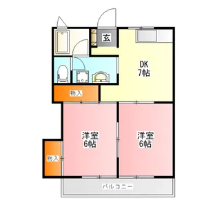 ハイムおおさわ【2階】の間取り