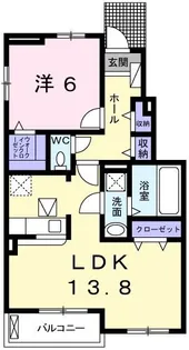 フェリア南田原【1階】の間取り