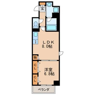 ディアコート白川【5階】の間取り