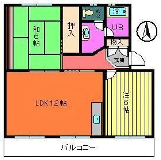 駅北マンション【2階】の間取り