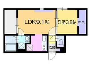 仮)キャットゥーナN21【3階】の間取り