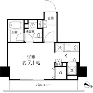 麻布十番レジデンス【5階】の間取り