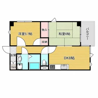 エストモンタニュ【2階】の間取り