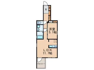 コンフォート花屋町【4階】の間取り