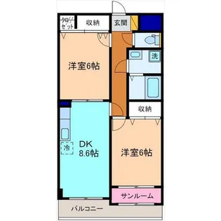 サンシーブルM【2階】の間取り