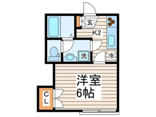 ウッドヴィレッジ新江古田A【2階】の間取り