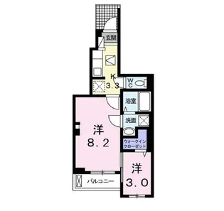 クレスト・ヴェール【1階】の間取り