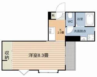 ロイヤルパレス荒田【1階】の間取り