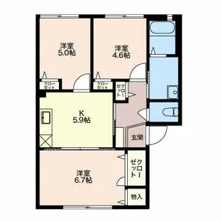 シュライン宮西【1階】の間取り