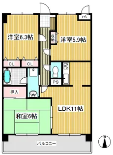 Gen高野台【1階】の間取り