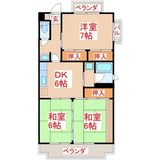 小松原ハイツ【4階】の間取り