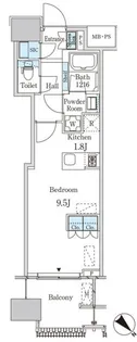 レガシス中目黒【8階】の間取り