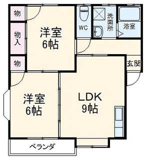スカイ【1階】の間取り