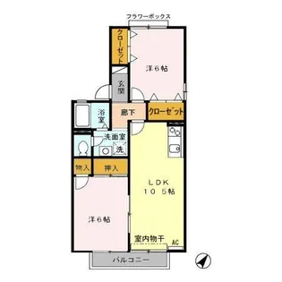 セラン B【2階】の間取り
