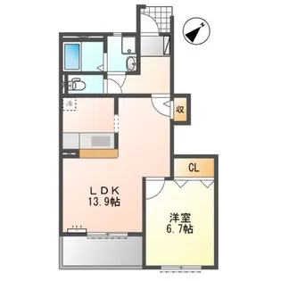 メゾン坂汐II号館【1階】の間取り
