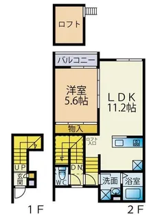 庵’sレラ東庵【2階】の間取り