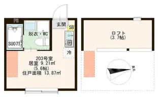 リバーテラス千住大橋【2階】の間取り