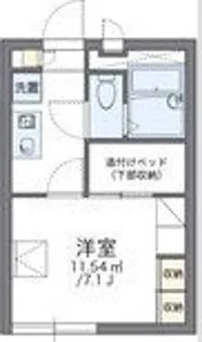 レオパレス武蔵野【1階】の間取り