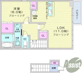 リアン 青葉【2階】の間取り