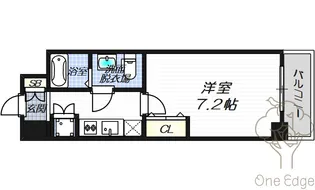 レジュールアッシュ西天満【2階】の間取り